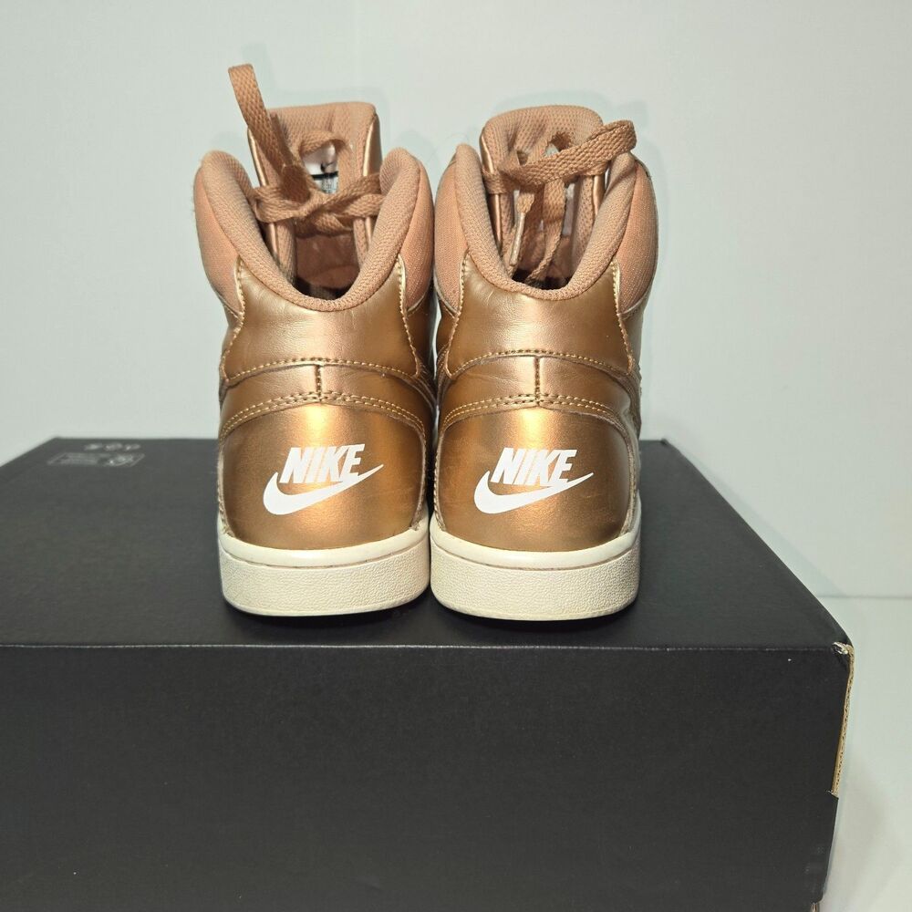 Nike Son of Force Mid Sneakers Metallic Bronze White Women's Size 7.5 Rose Gold - Picture 5 of 8